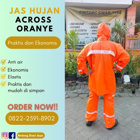 Jas Hujan Across - Jas Hujan Safety - Jas Hujan Proyek - Jas Hujan Orange