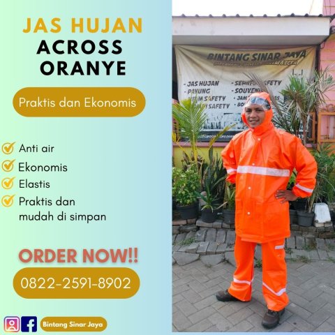 Jas Hujan Across - Jas Hujan Safety - Jas Hujan Proyek - Jas Hujan Orange